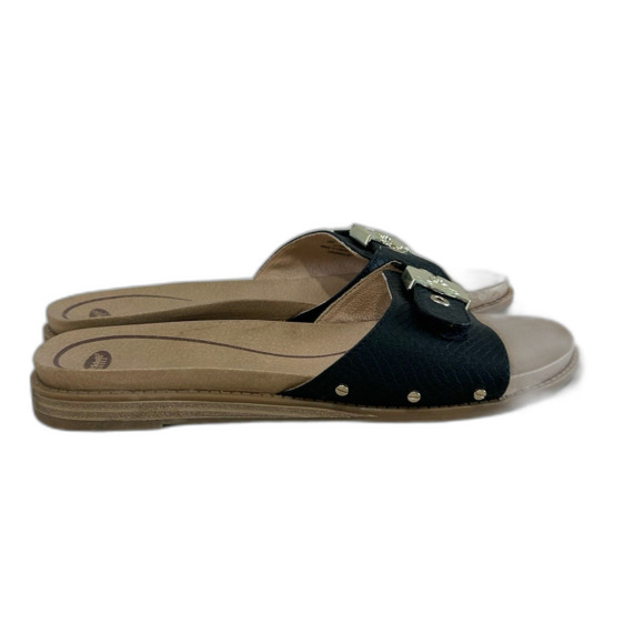 Dr Scholl’s Slide Sandals Women's Size 9 Originalist Black Snake Sunset Design - Picture 4 of 12
